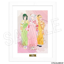 'Re:ZERO -Starting Life in Another World-' Reproduction Art Print w/ Printed Autograph Japanese Outfit Ver.